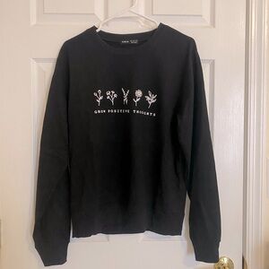 SHEIN Positive Message Crewneck